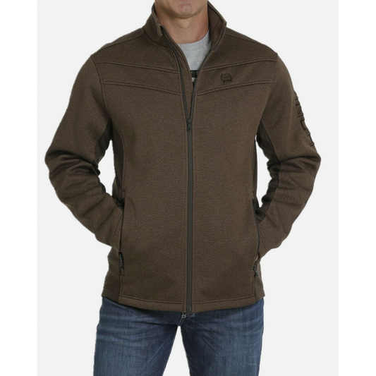 Cinch Mens Brown Sweater Jacket