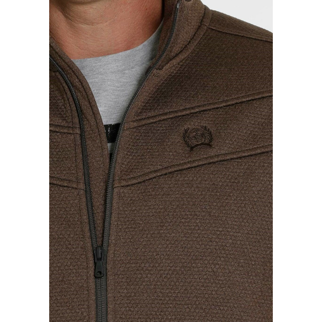 Cinch Mens Brown Sweater Jacket