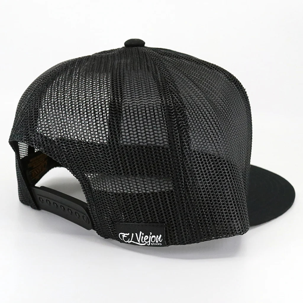 El Viejon Algo Leve Black Flat Gorra