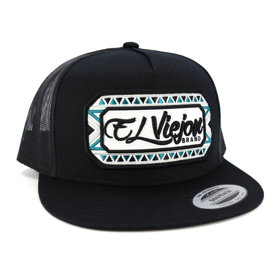 El Viejon Azteca Black Flat Gorra