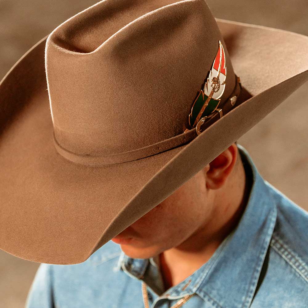 Montana Silversmiths Mexico Pride Hat Feather (Gold)