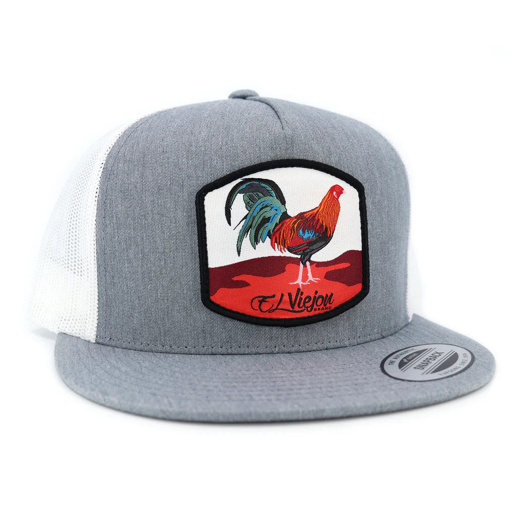 El Viejon Gallo Heather/White Gorra Visera Plana