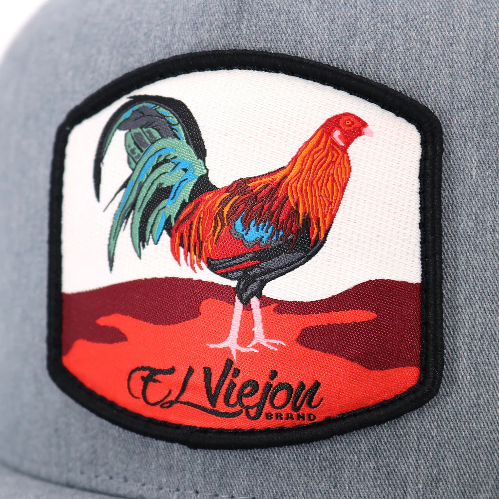 El Viejon Gallo Heather/White Gorra Visera Plana