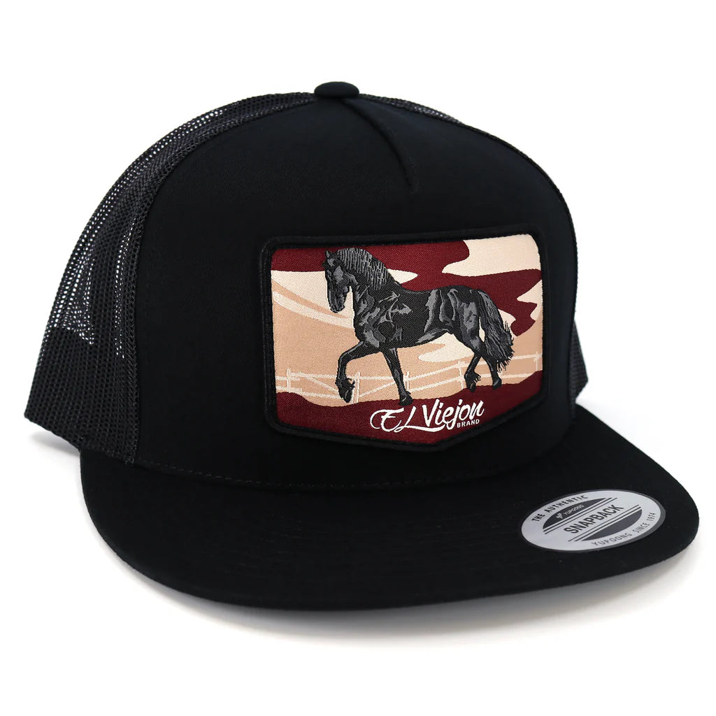 El Viejon Frison Black Flat Gorra