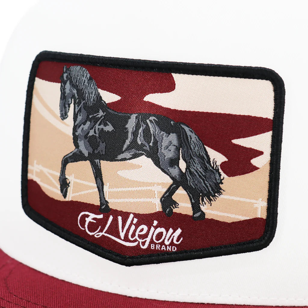 El Viejon Frison Maroon/White/White Gorra