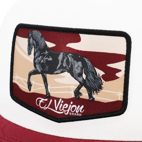 El Viejon Frison Maroon/White/White Gorra