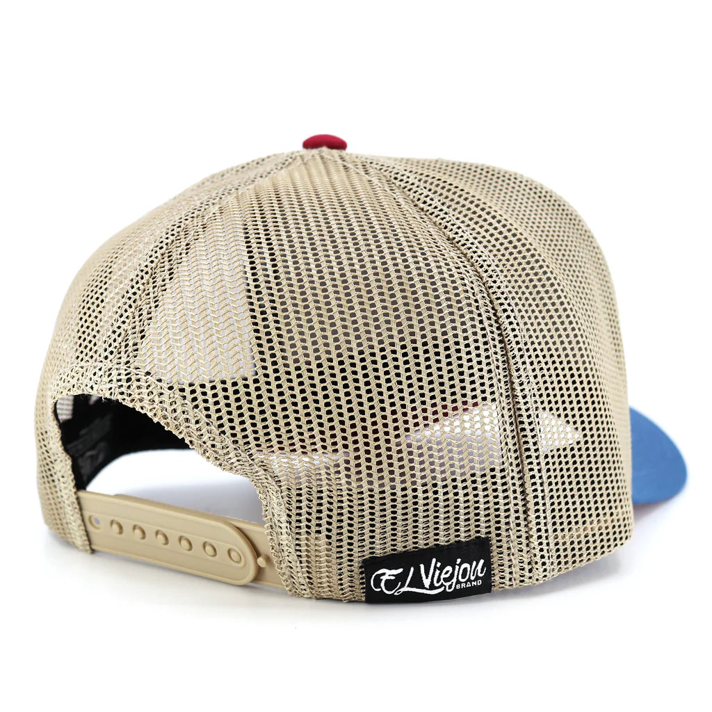 El Viejon Gallo Giro Blue/Maroon/Khaki Gorra