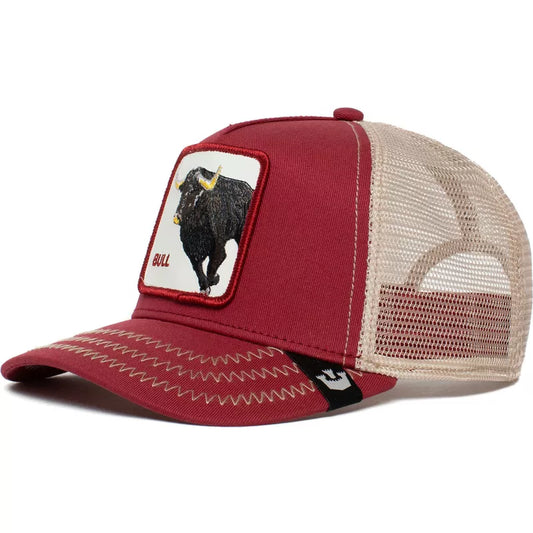 GOORIN BROS. BULL BURGANDY TRUCKER HAT