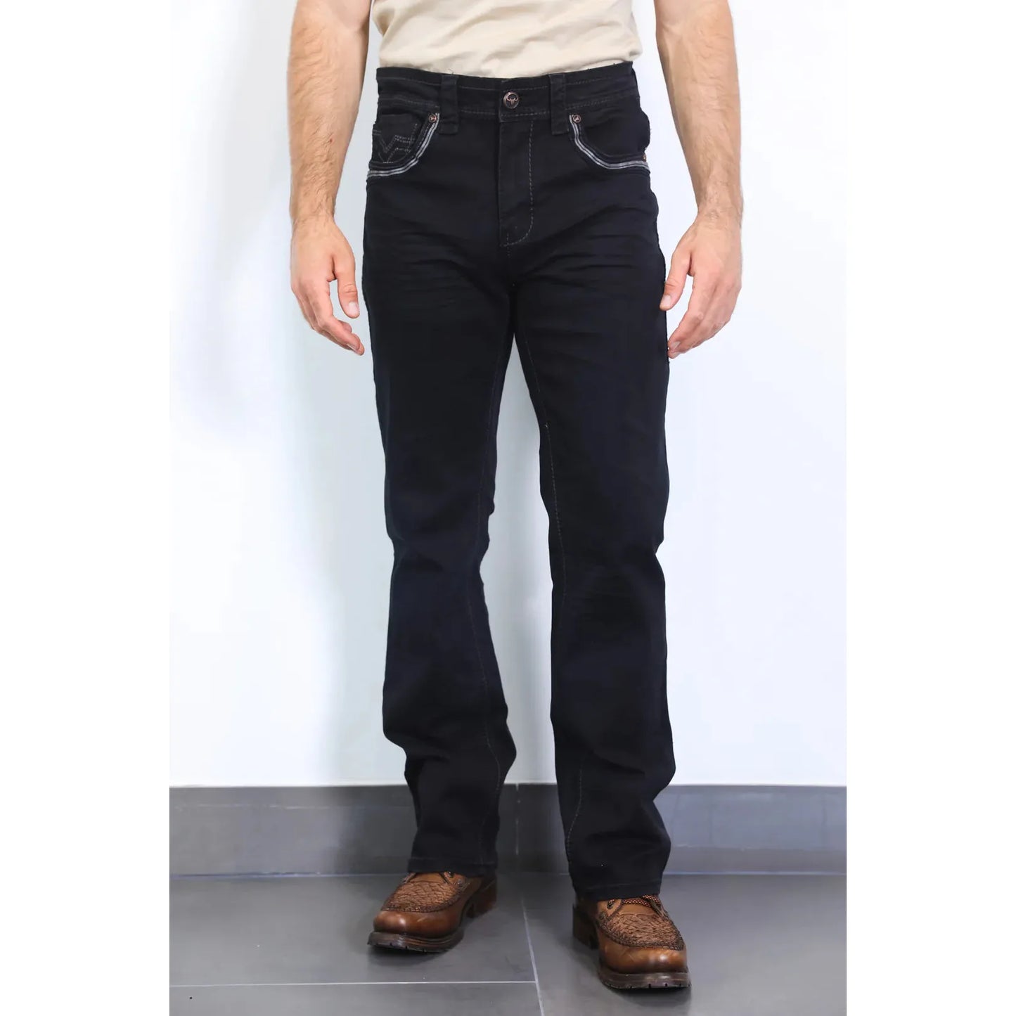 Pantalon Platini Negro Cowboy Bootcut