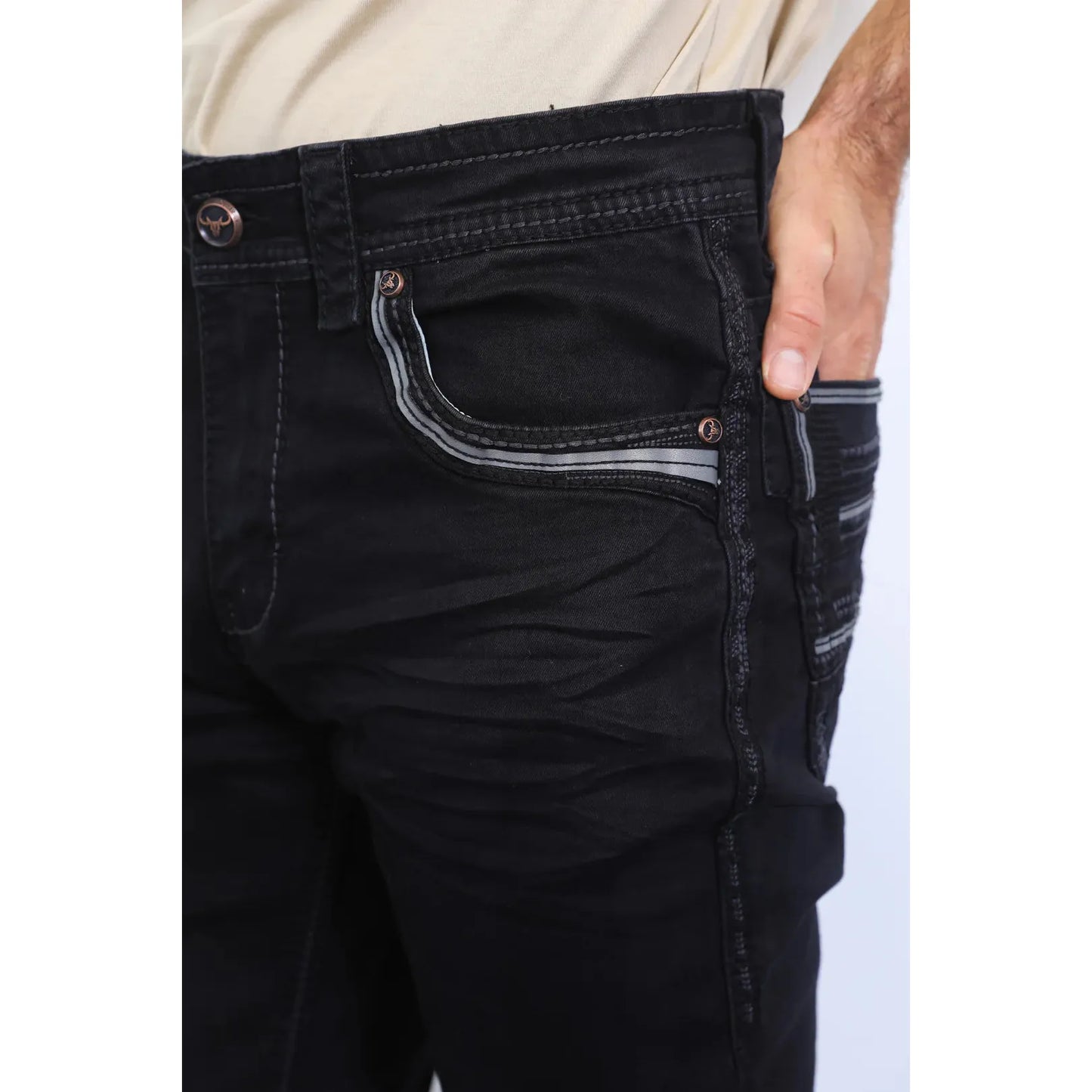 Pantalon Platini Negro Cowboy Bootcut