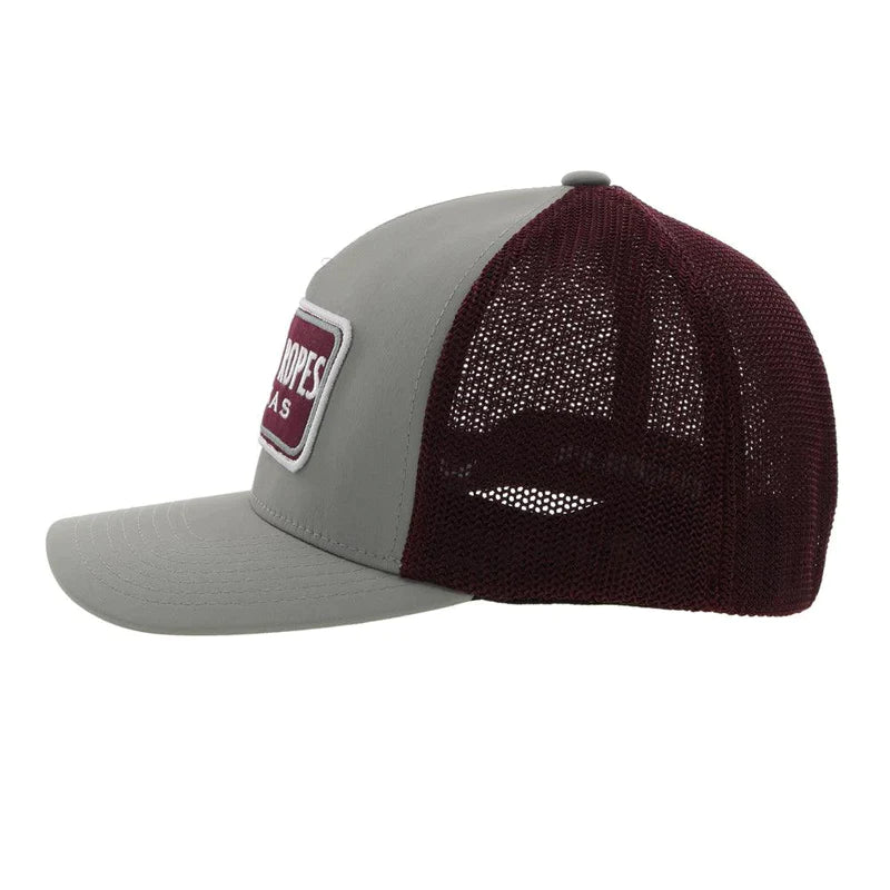 Hooey Cactus Rope Grey/Maroon FlexFit Cap