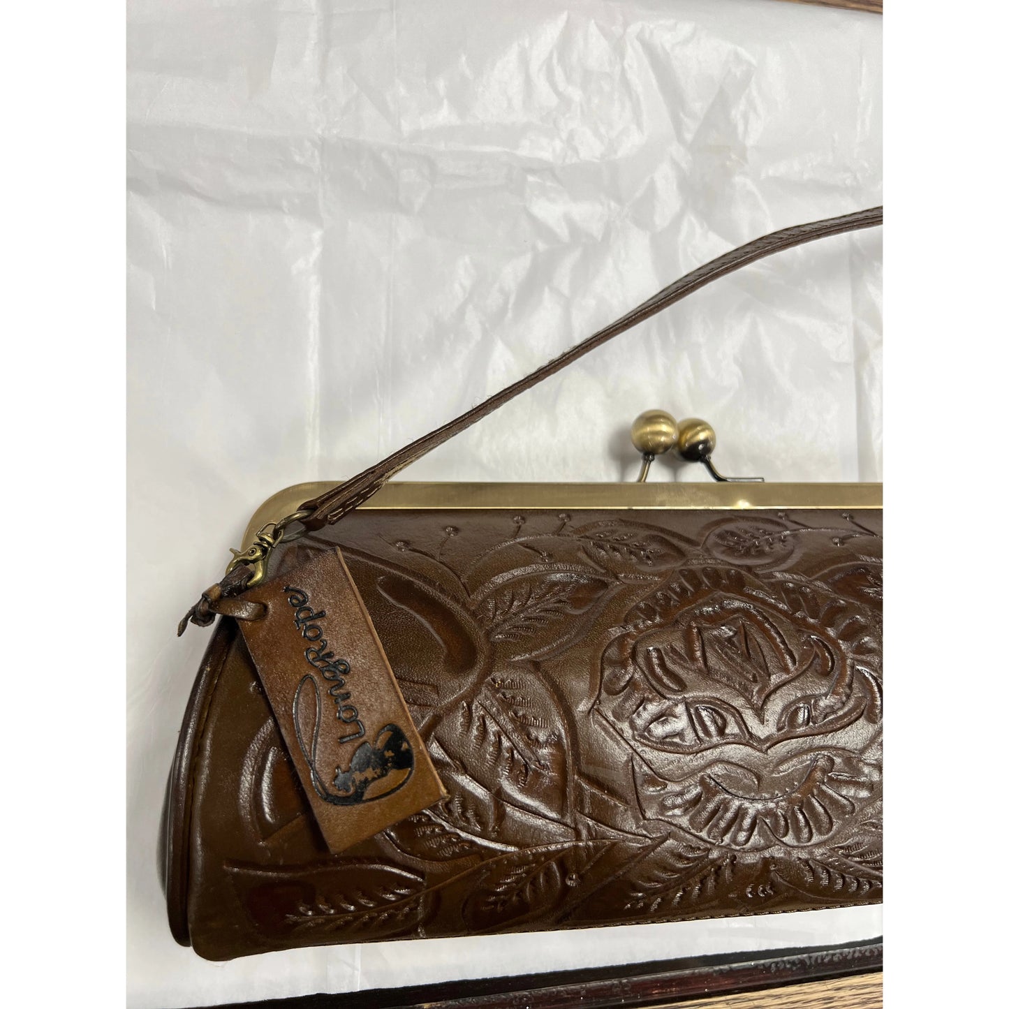 Long Rope Genuine Leather Handbag