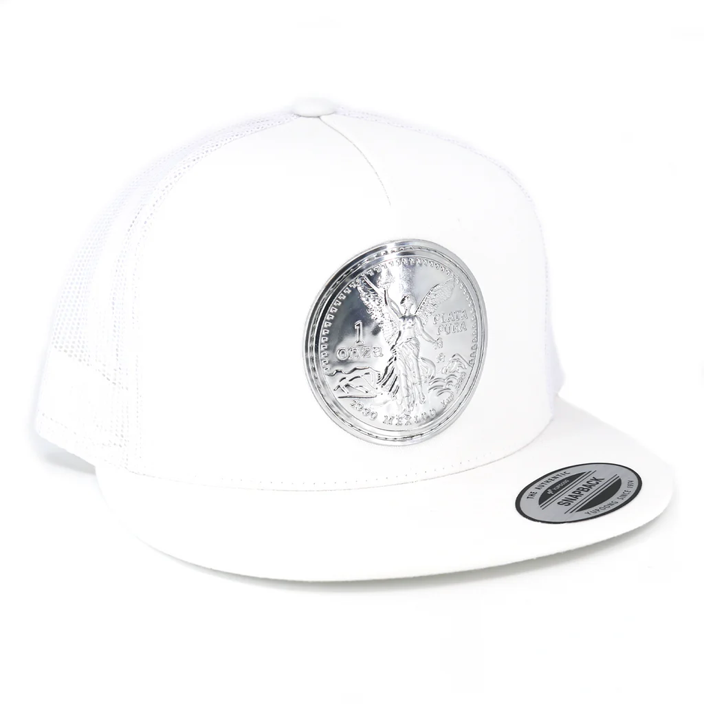 El Viejon Plata Pura White Flat Gorra