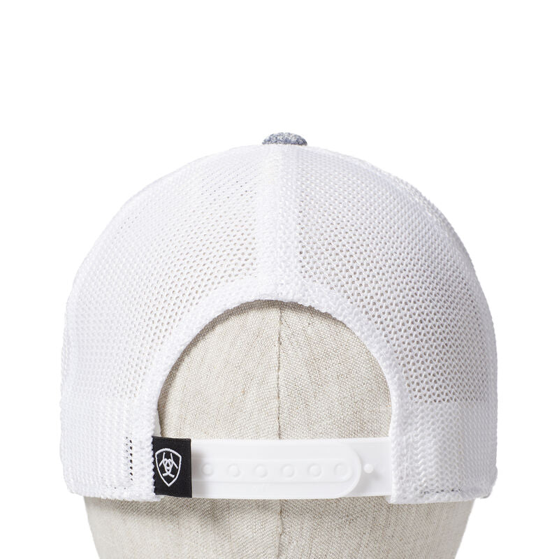 Ariat Grey Heather Offset Logo Snapback Cap