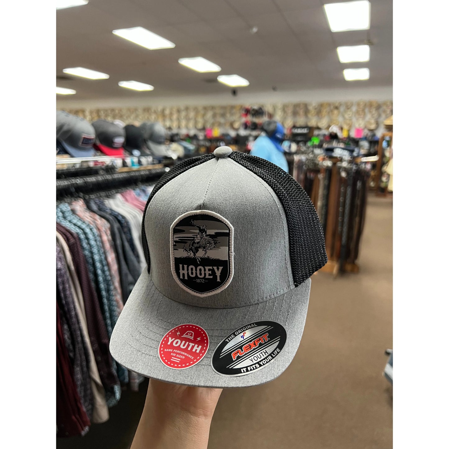 KIDS HOOEY CHEYENNE PATCH GREY HAT